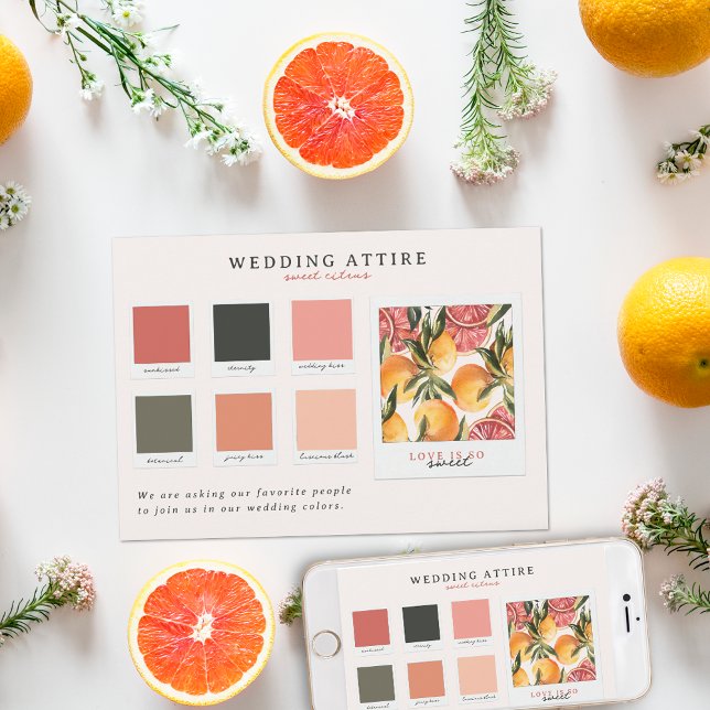 Wedding Attire | Citrus Colour Palette Invitation (Creator Uploaded)