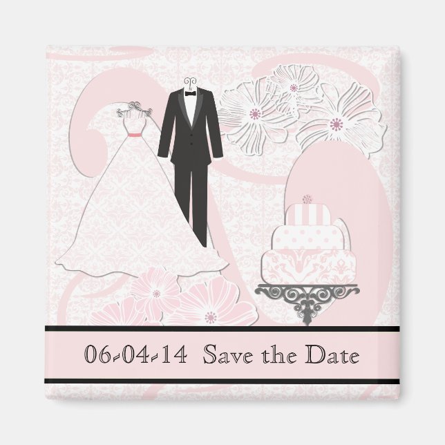 Wedding Attire Save the Date Magnet (Front)