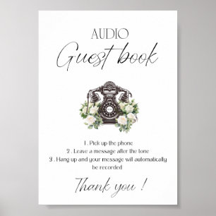 Wedding audio guest book instructions