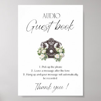 Wedding audio guest book instructions 