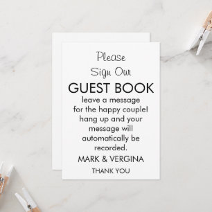 Wedding Audio guest book Invitation