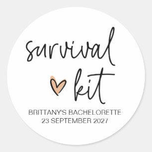 Wedding Bachelorette Hens Party Bridal Party Favor Classic Round Sticker