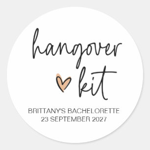 Wedding Bachelorette Hens Party Bridal Party Favor Classic Round Sticker