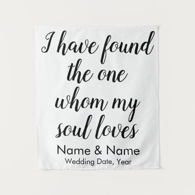 Wedding Backdrop for Ceremony, Rustic Back drop Tapestry (Front)