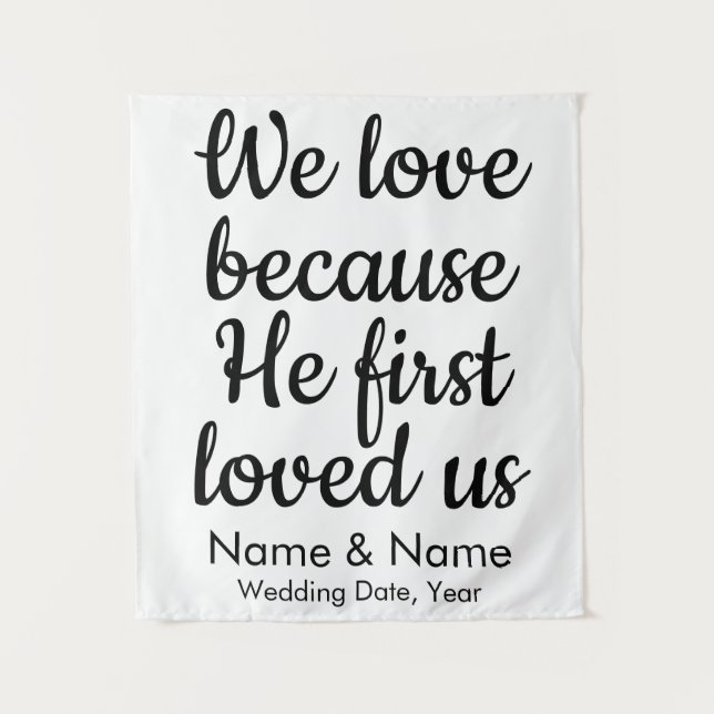 Wedding Backdrop for Christian Ceremony Arch Decor Tapestry (Front)