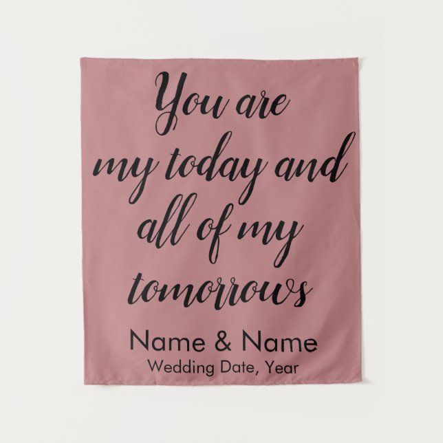 Wedding Backdrop for Reception, Rustic Back drop Tapestry (Front)