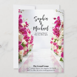Wedding Backdrop Magazine Cover Invitation