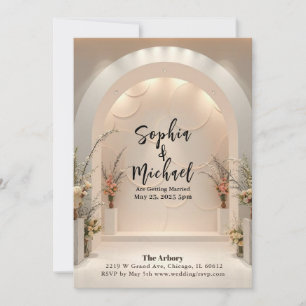 Wedding Backdrop Magazine Cover Invitation