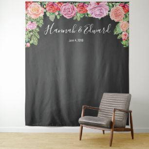 Wedding backdrop, photo prop, custom background tapestry