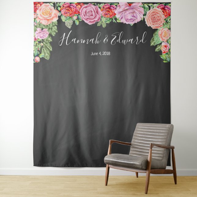 Wedding backdrop, photo prop, custom background tapestry (In Situ)