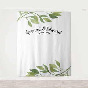 Wedding backdrop, photo prop, custom botanical tapestry