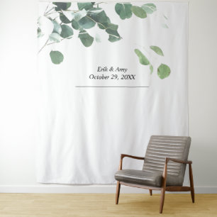 Wedding backdrop, photo prop, photo booth, leaves tapestry
