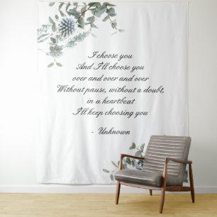 Wedding backdrop   Wedding Tapestry   Blue Floral