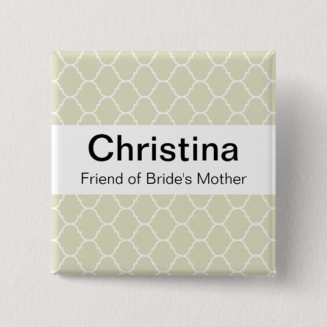 Wedding Badge (large sans serif) (Front)