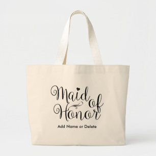 Wedding Bag Maid of Honour-Large Tote Canvas Tote