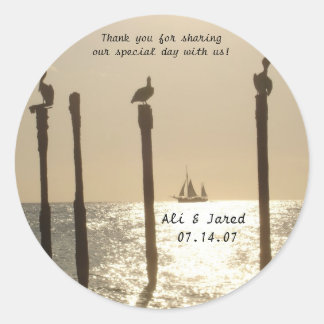 Wedding bag thank you sticker