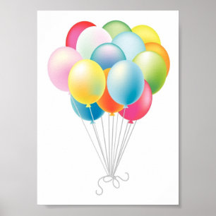 Wedding Balloons Bunch Poster