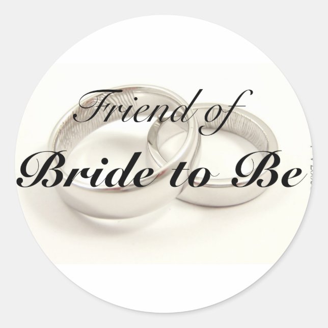 Wedding Bands Classic Round Sticker (Front)