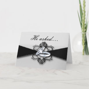 wedding bands engagement announcement he asked