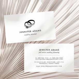 Wedding Bands Modern Wedding Planner Business Card