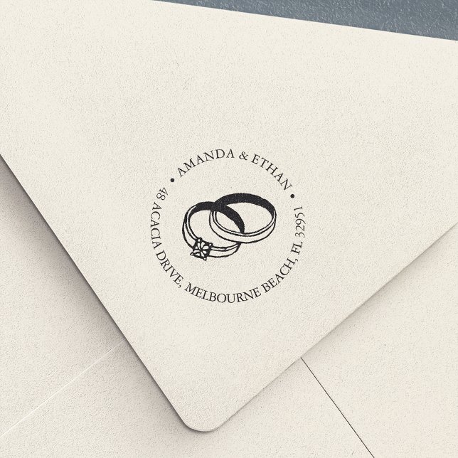 Wedding Bands | Return Address Self-inking Stamp (Creator Uploaded)