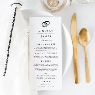 Wedding Bands Wedding Menu Card