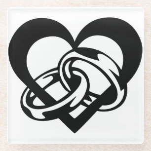 "WEDDING BANDS WITH HEART" COASTER