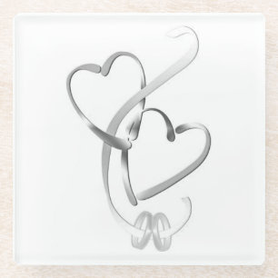 "WEDDING BANDS WITH HEART" COASTER