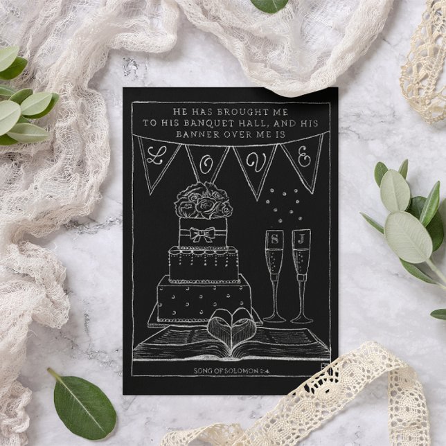 Wedding Banner Monogrammed Congratulations Card (Creator Uploaded)