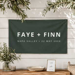 Wedding Banner   Scandi Welcome Backdrop Sign