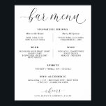 Wedding Bar Drinks Menu Elegant Signature Drinks Poster<br><div class="desc">Elevate your wedding celebration with our elegant Wedding Bar Menu sign. Crafted with attention to detail and designed to impress, this luxury addition to your reception decor features romantic typography and tasteful design that effortlessly complements the ambiance of your special day. This signature drinks / bar menu sign becomes a...</div>