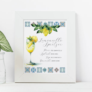 Wedding Bar Sign Limoncello Spritzer Recipe