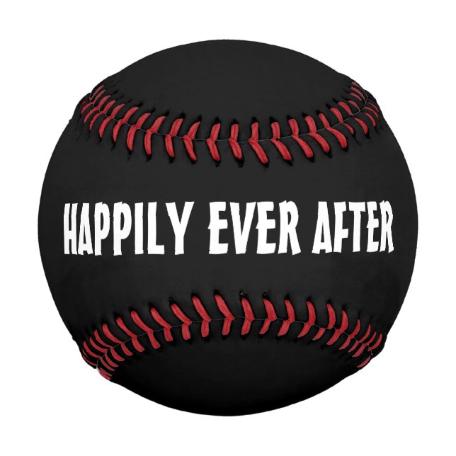 WEDDING Baseballs HAPPILY EVER AFTER (Front)