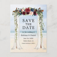 Wedding Beach Canopy Watercolor Floral