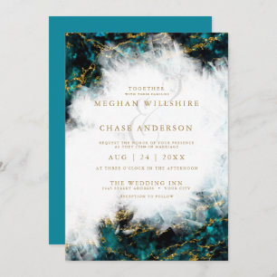 Wedding Beautiful Apatite Crystal Geode Invitation