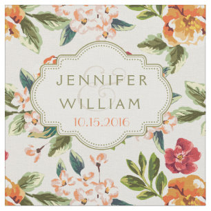 Wedding Beautiful Elegant Chic Vintage Floral Fabric