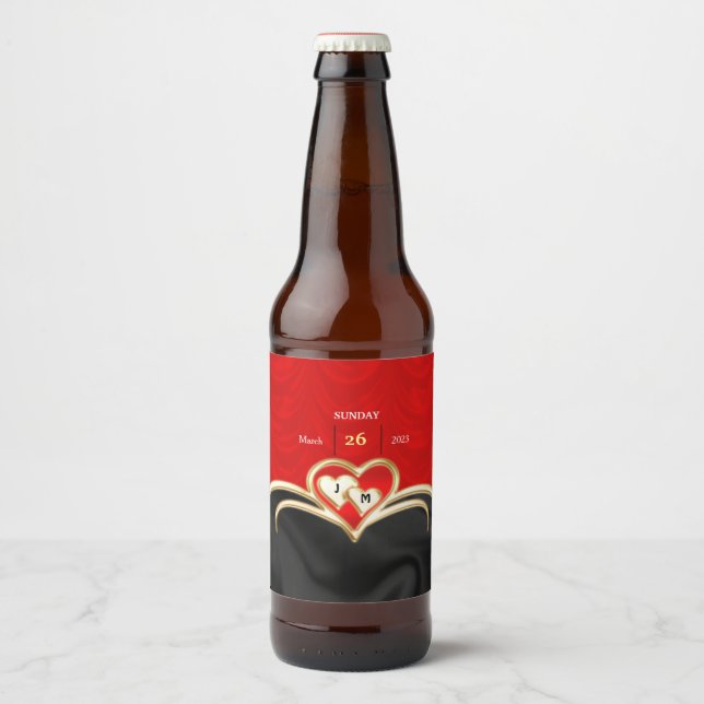 Wedding  beer bottle label (Front)