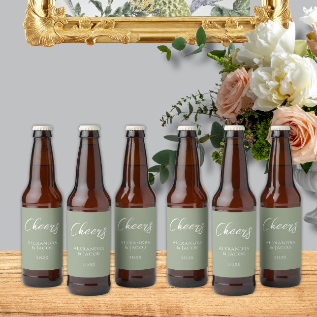 Wedding Beer Labels Elegant Typography (Creator Uploaded)
