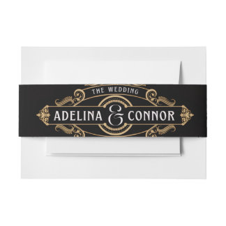 Wedding Bell Band Invitation – Elegant Celebration Invitation Belly Band