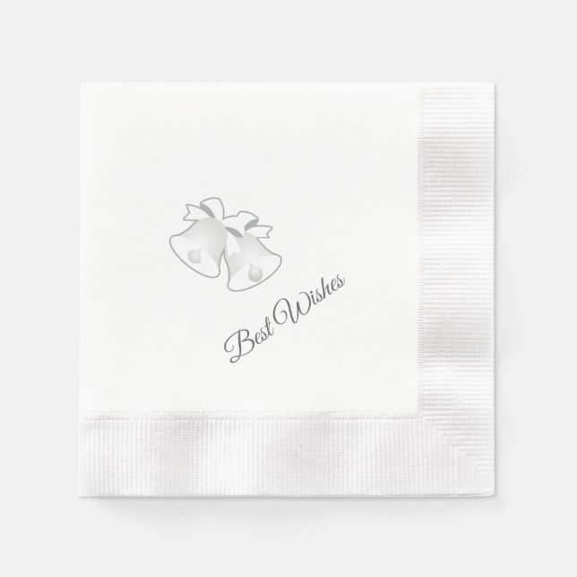 Wedding Bells Best Wishes  Napkin (Front)