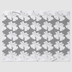 Wedding Bells Blk White Geo Tissue Paper