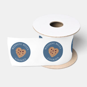 Wedding Bells Cookies Blue White Bridal Showers Satin Ribbon