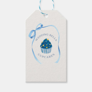 Wedding Bells Cupcakes Blue Bridal Showers Favou Gift Tags