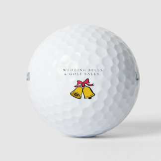 'Wedding Bells & Golf Balls' Wedding Favour Gift  Balls
