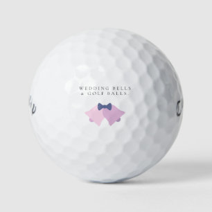 'Wedding Bells & Golf Balls' Wedding Favour Gift  Balls