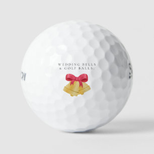 'Wedding Bells & Golf Balls' Wedding Favour Gift  Balls