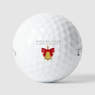 'Wedding Bells & Golf Balls' Wedding Favour Gift  Balls