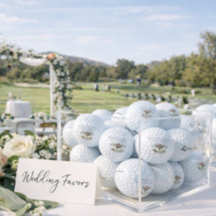 'Wedding Bells & Golf Balls' Wedding Favour Gift  Balls