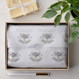 'Wedding Bells & Golf Balls' Wedding Favour Gift Tissue Paper