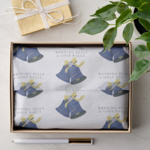 'Wedding Bells & Golf Balls' Wedding Favour Gift Tissue Paper